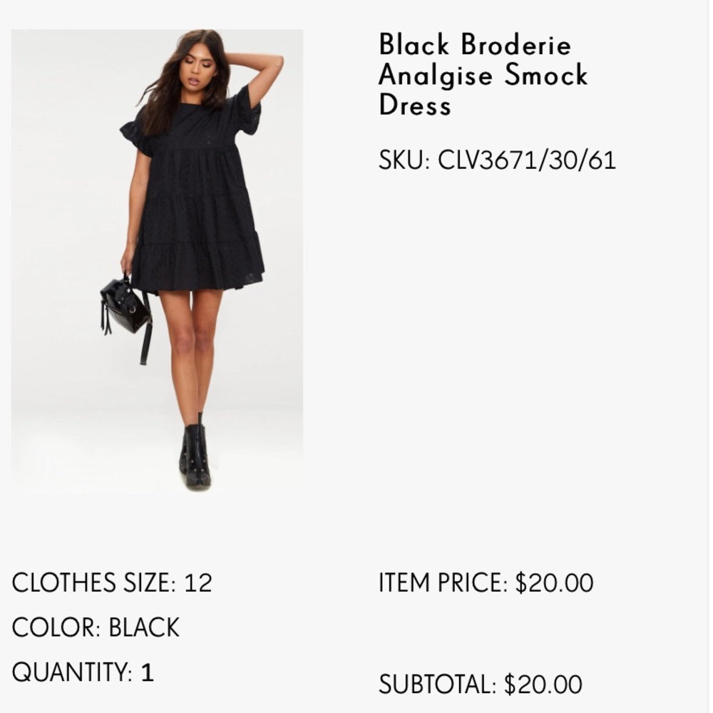 Black Smock Dress